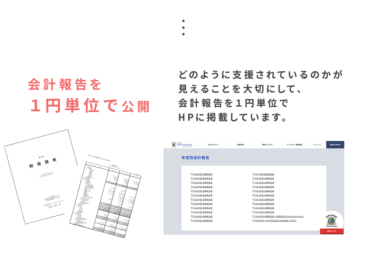 会計報告を1円単位で公開