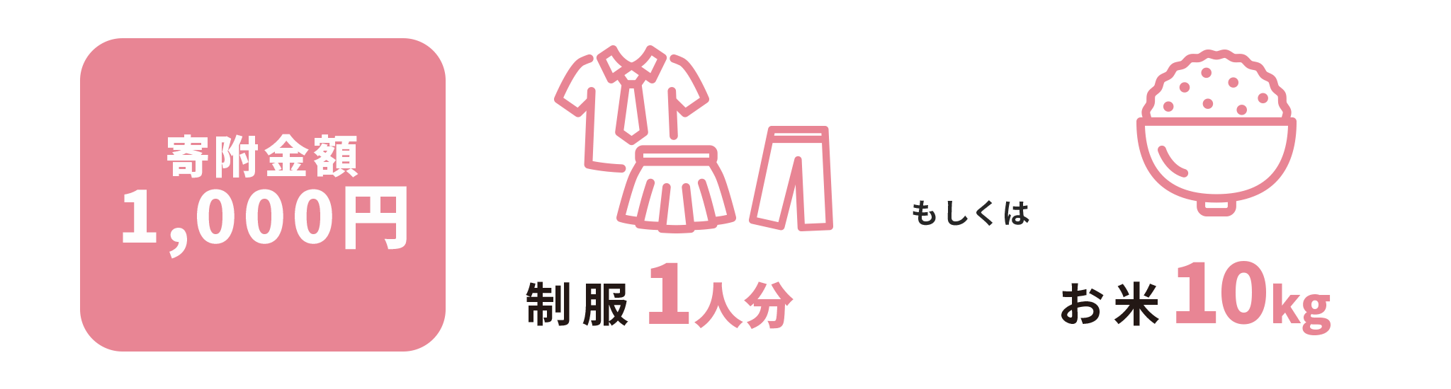 寄付額1,000円でできること