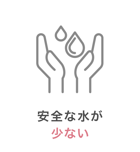 安全な水が少ない